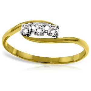 0.15 Carat 14K Solid Yellow Gold Winter Twilight Diamond Ring