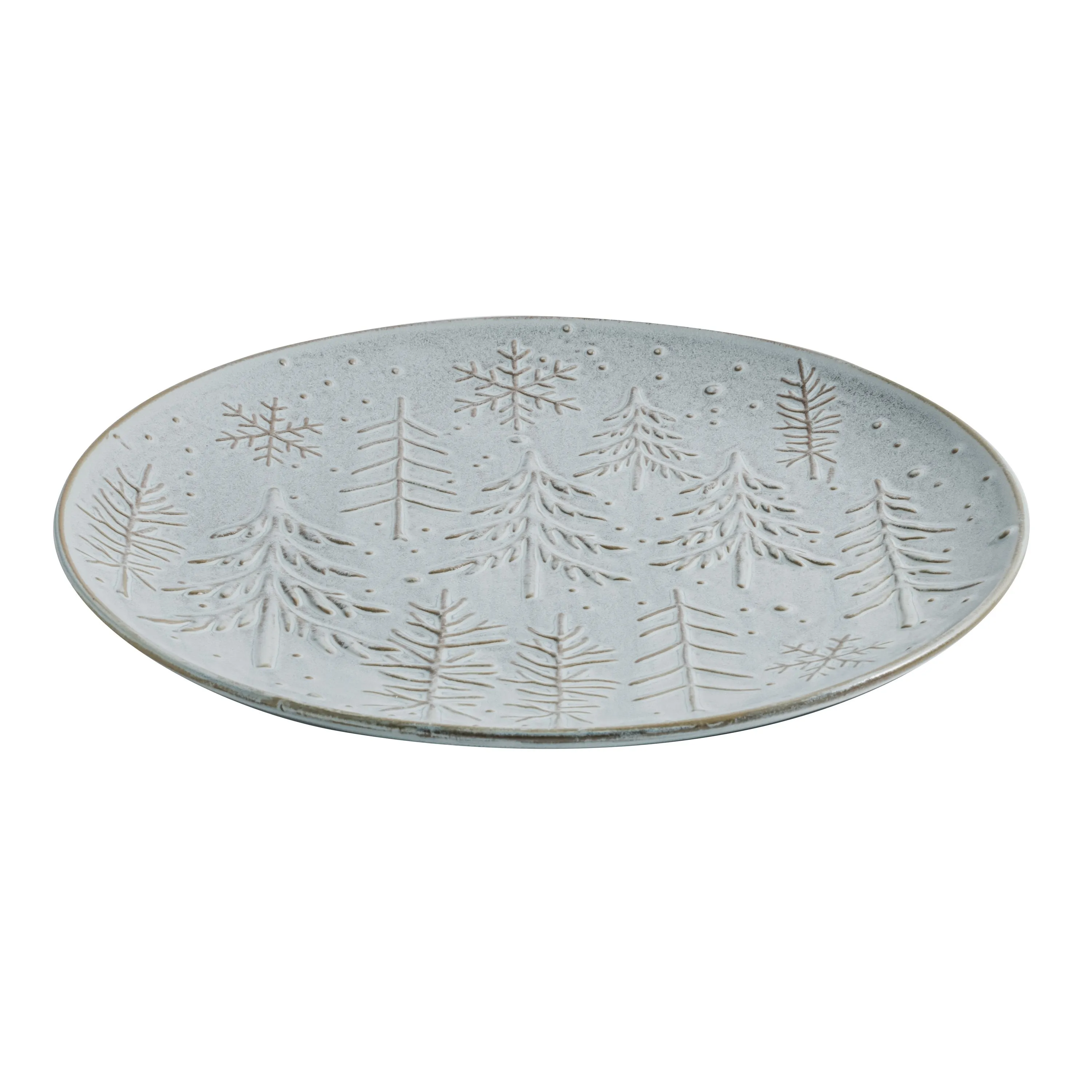 11" Ceramic Dinner Plate, Winter Frost,3dr9914