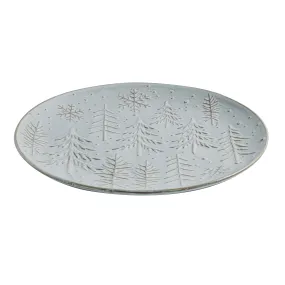 11" Ceramic Dinner Plate, Winter Frost,3dr9914