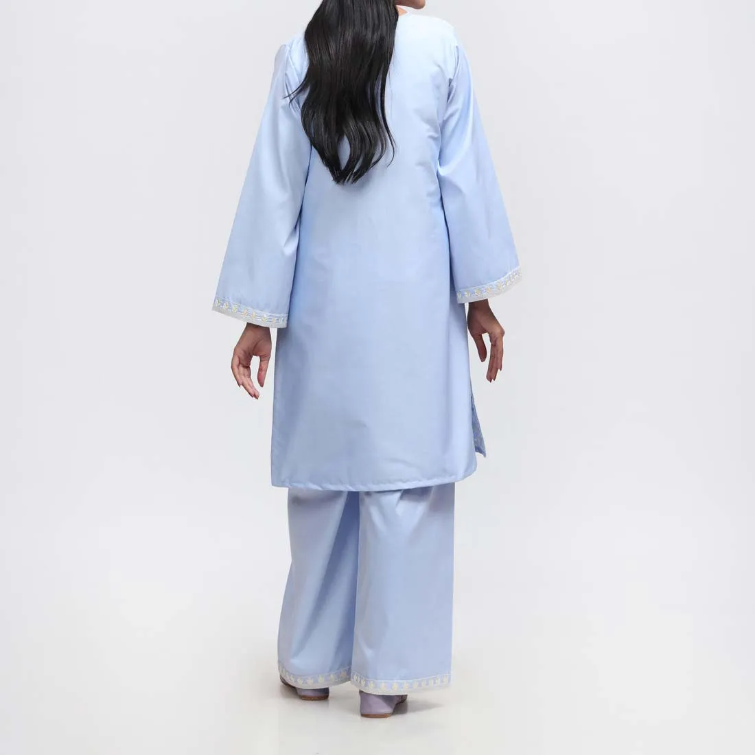 2PC- Embroidered Dobby Cotton Suit PW9049