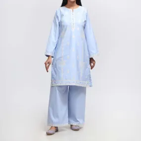 2PC- Embroidered Dobby Cotton Suit PW9049