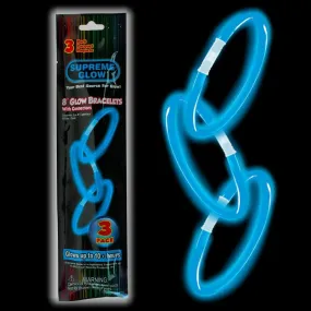 9" Glow Bracelet - Blue (3 pack)