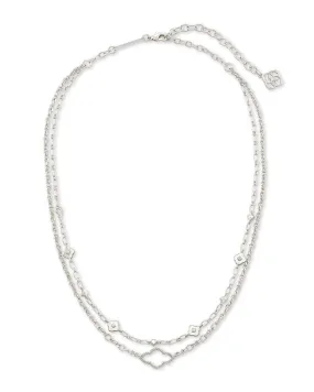 Abbie Multi Strand Necklace in Silver