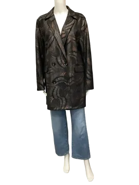 Adore Coat Faux Leather Black Size: L