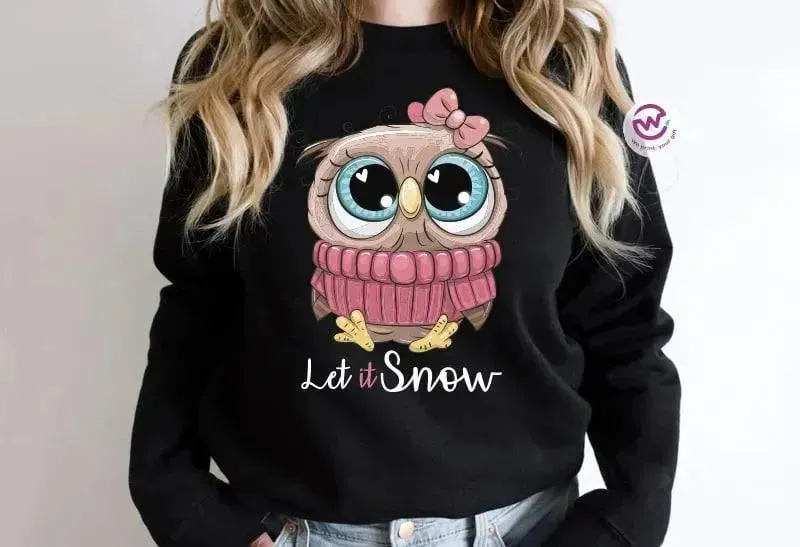 Adult Hoodies - Christmas -Owl