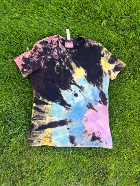 Adult Reverse Rainbow Tie-Dye Short Sleeve Shirt