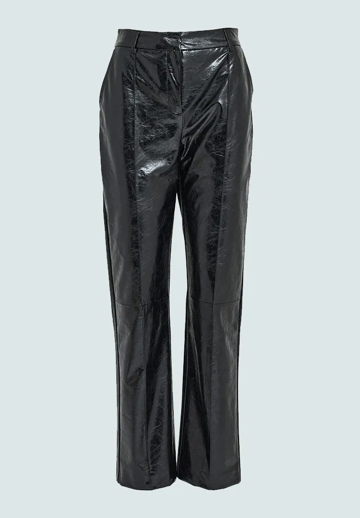 Agathe PU Pant - Black