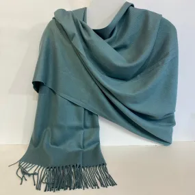 Aggie Cashmere Mix Wrap -  Seafoam