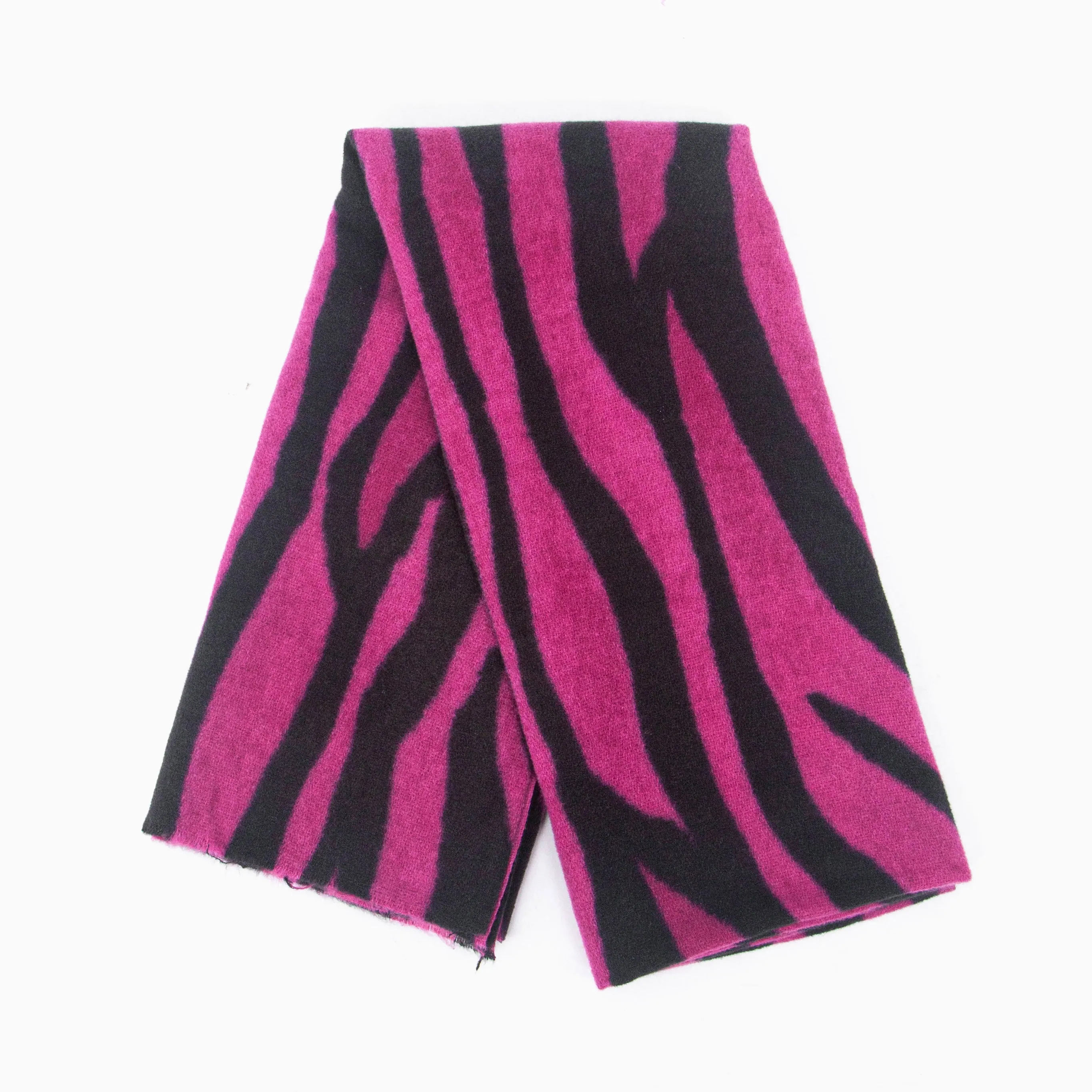 Ainslie Lightweight Scarf - Fuchsia, Zebra