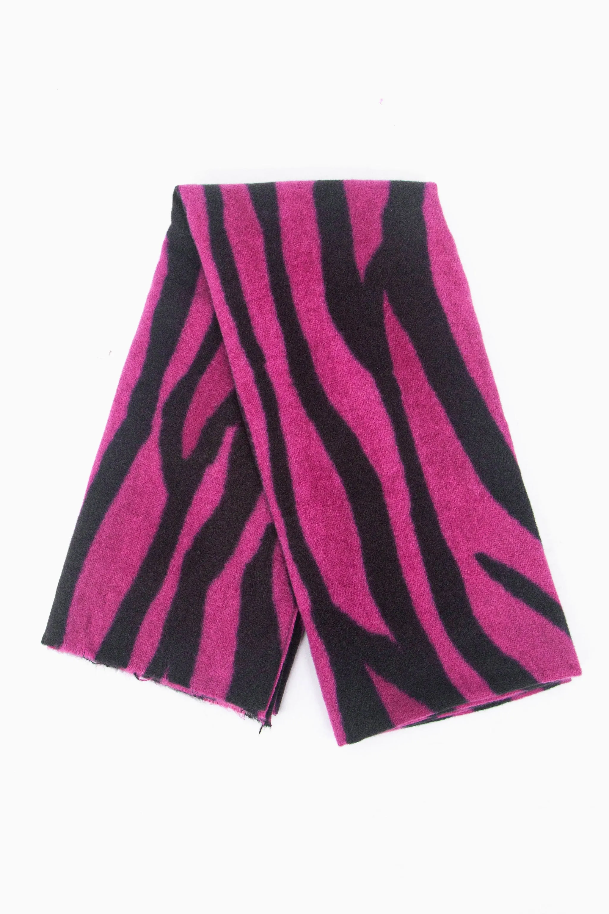 Ainslie Lightweight Scarf - Fuchsia, Zebra