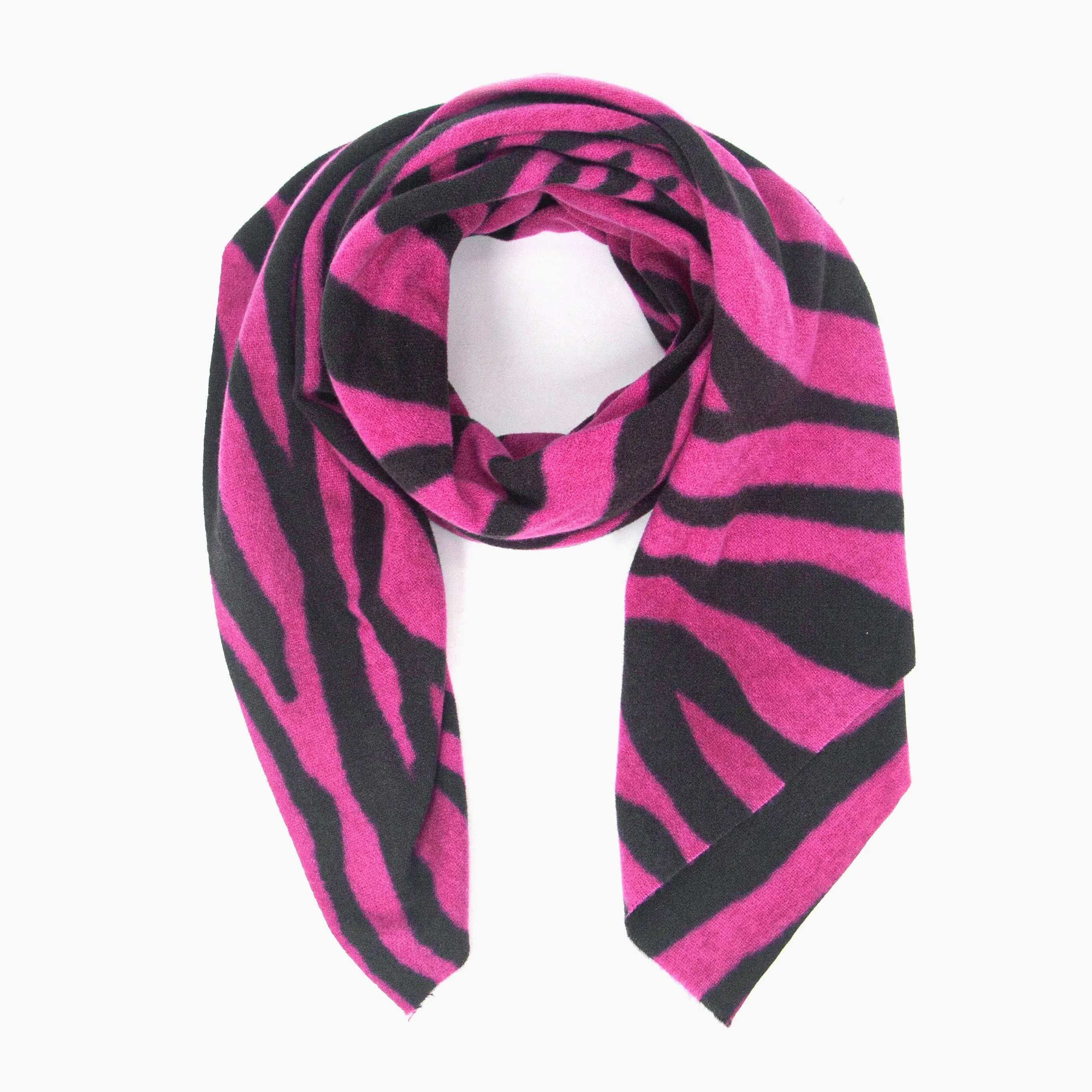 Ainslie Lightweight Scarf - Fuchsia, Zebra