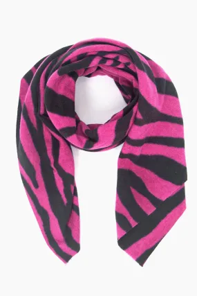 Ainslie Lightweight Scarf - Fuchsia, Zebra