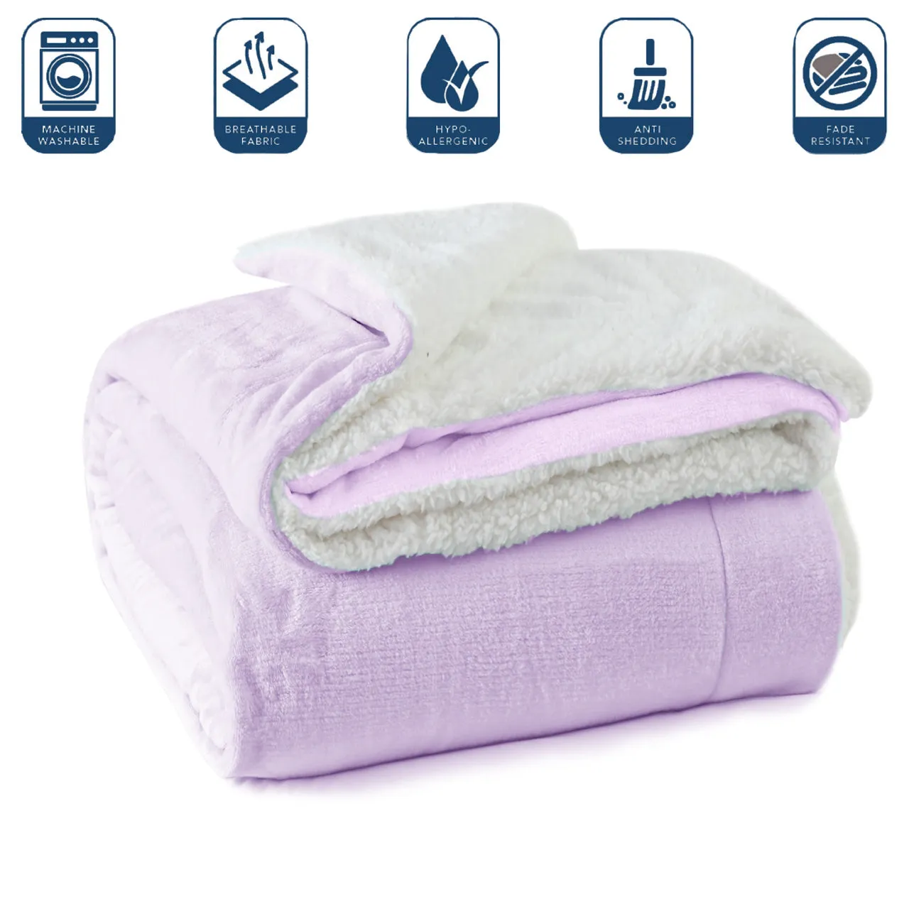 All Seasons UltraSoft Sherpa Blanket Throw