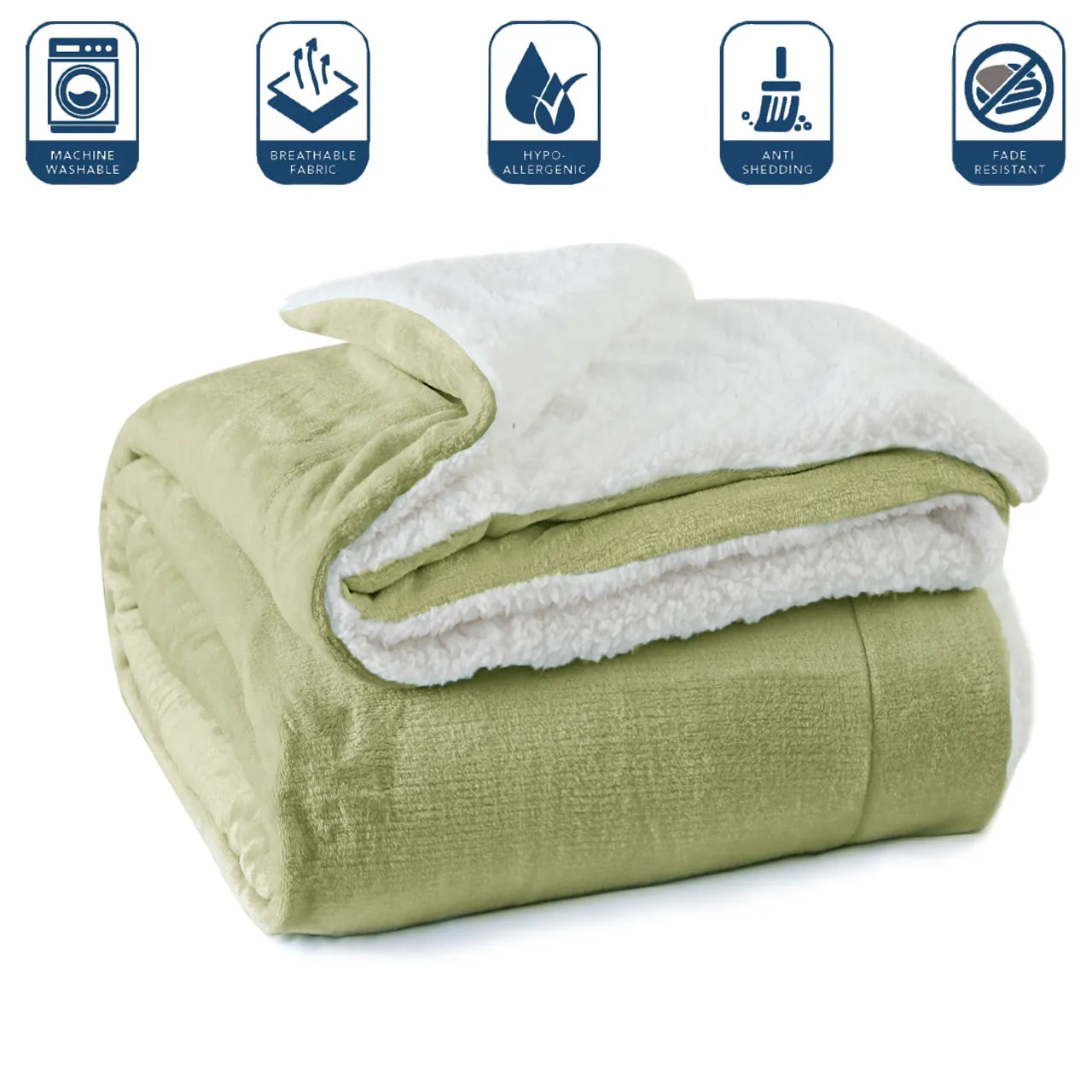 All Seasons UltraSoft Sherpa Blanket Throw