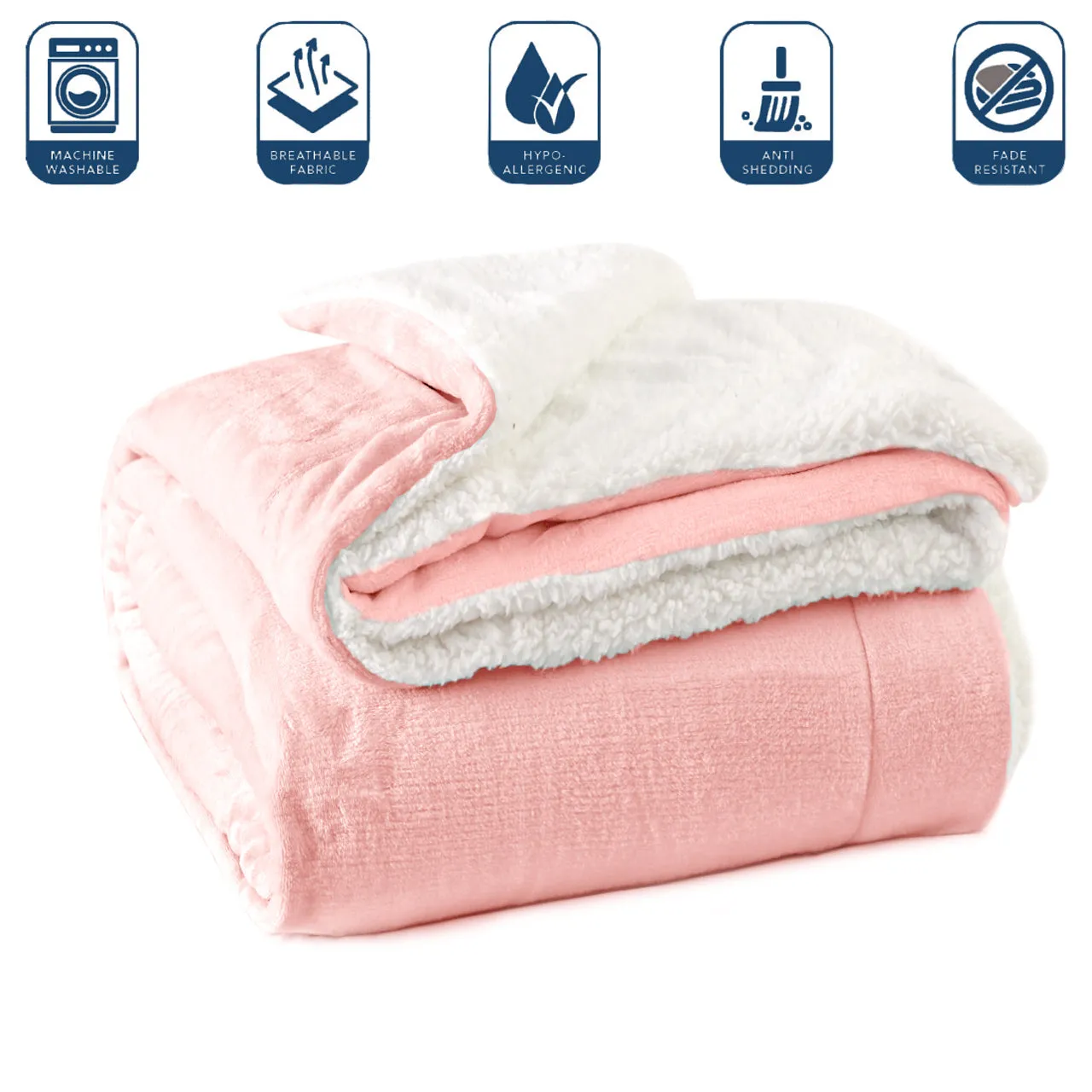 All Seasons UltraSoft Sherpa Blanket Throw