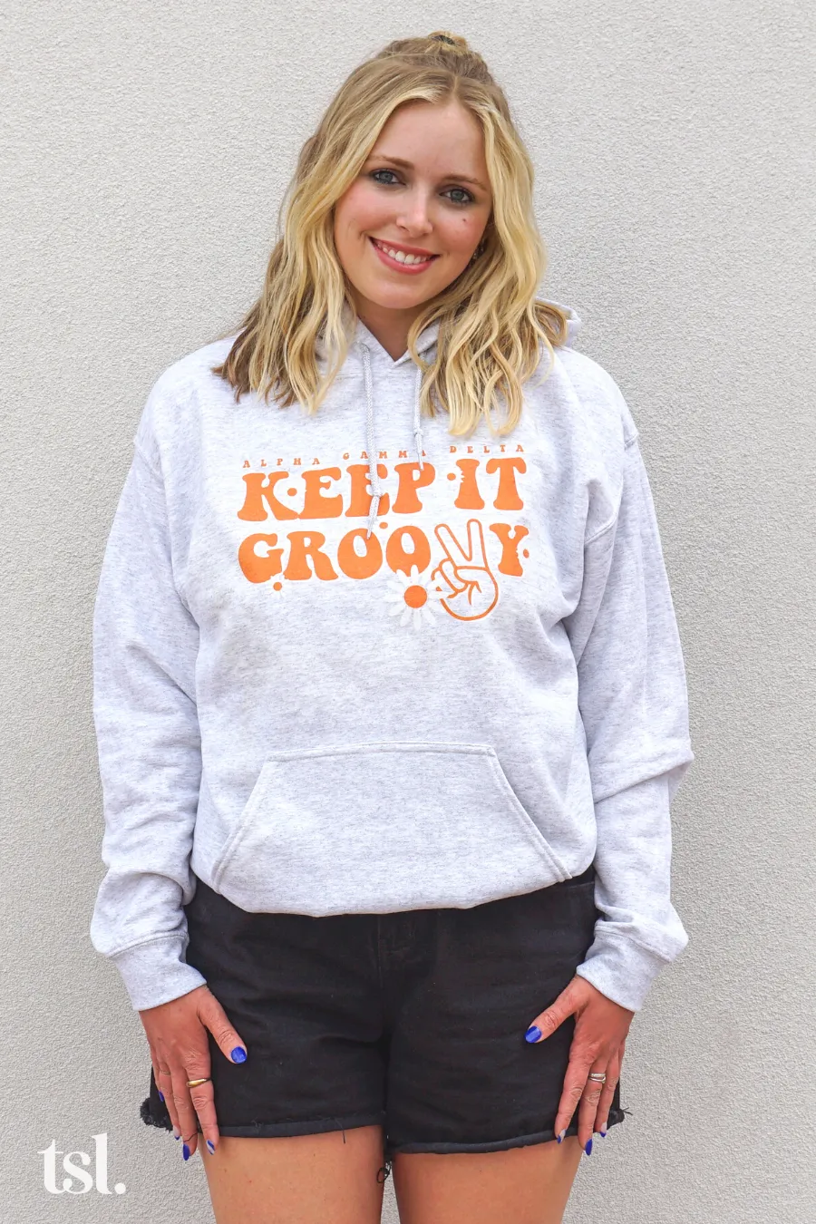 Alpha Omicron Pi Keep It Groovy Hoodie