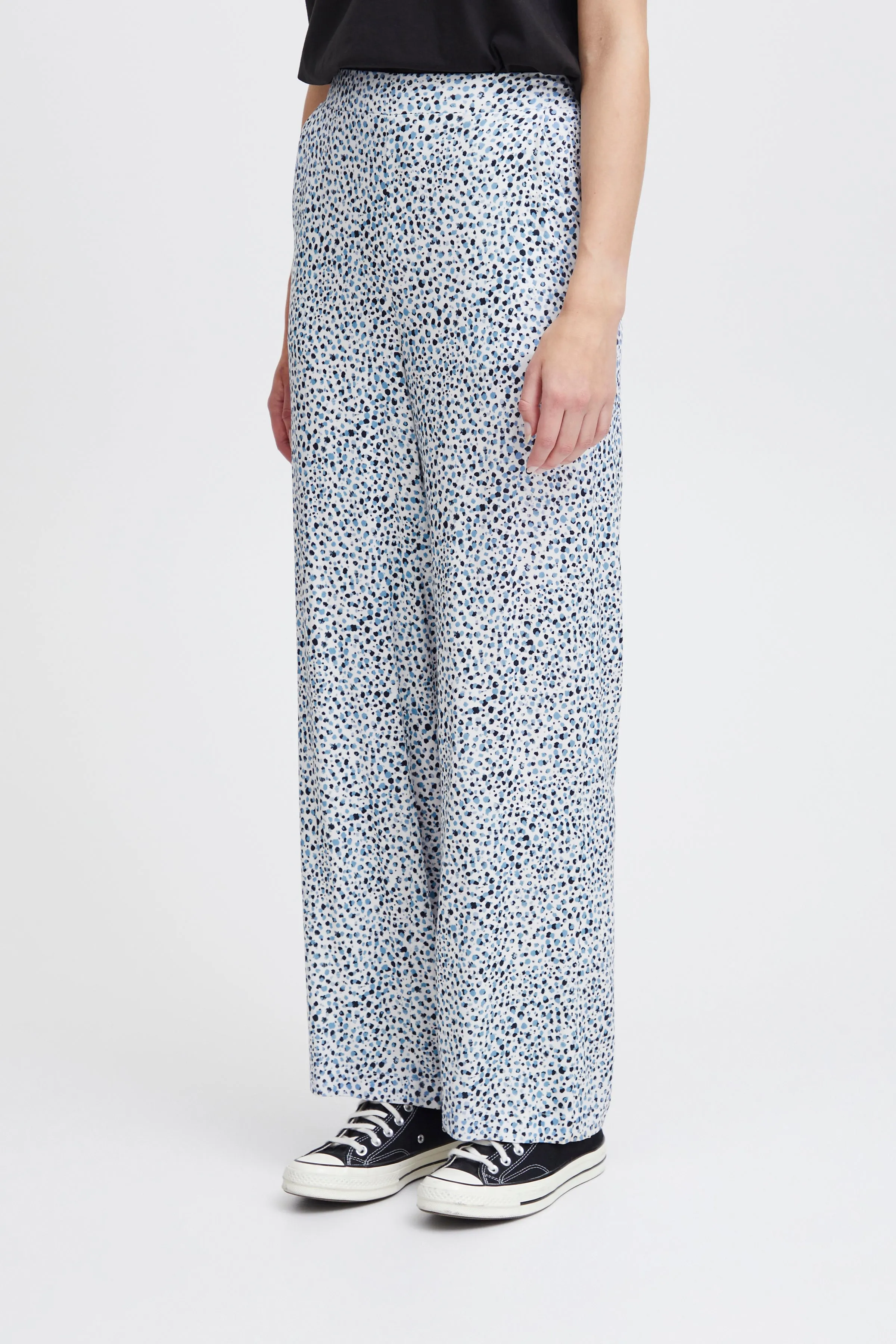 Araya Wide Leg Pants (Della Robbia Blue Dot)