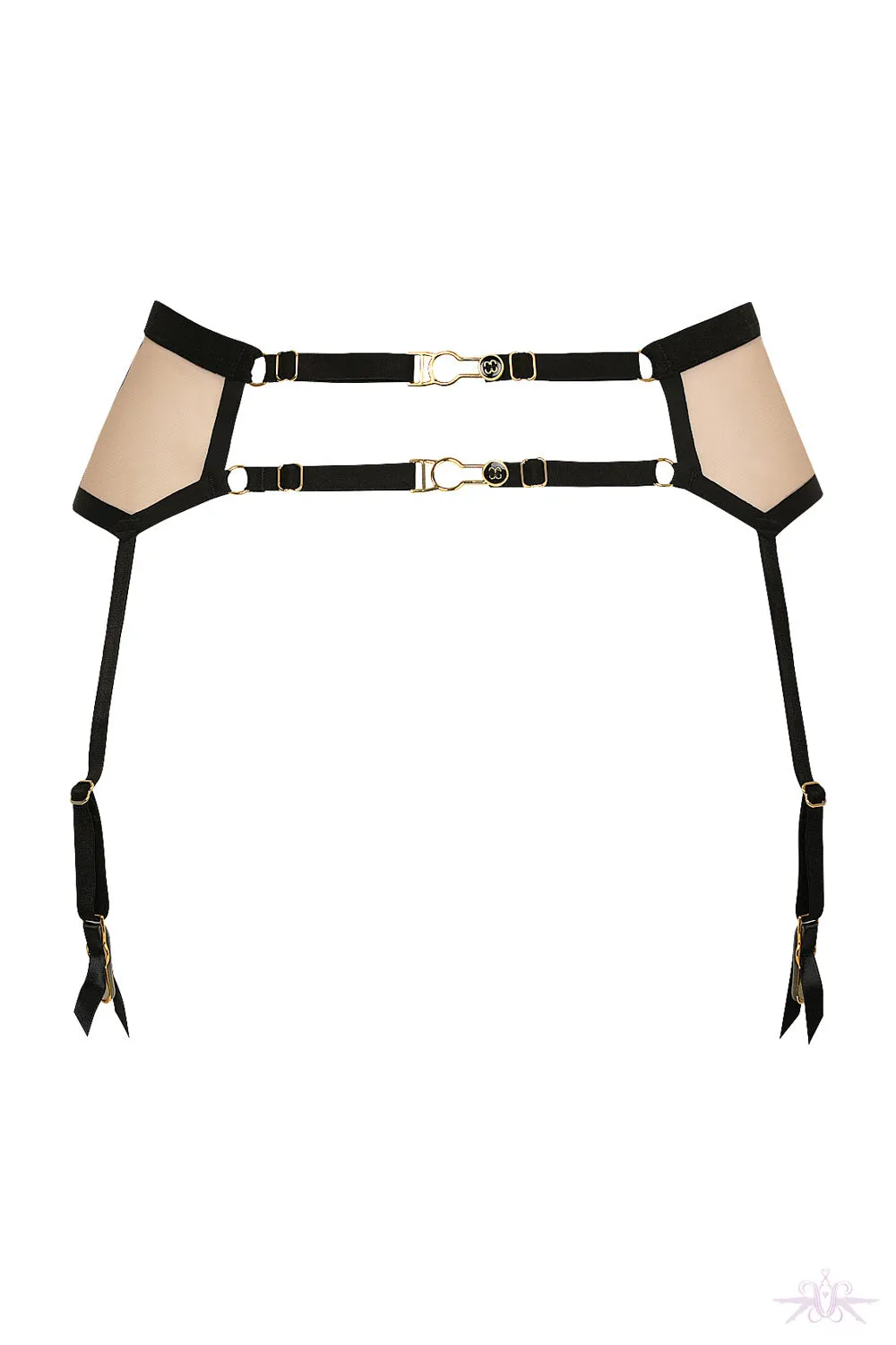 Atelier Amour Insoutenable Legerete Nude/Black Suspender Belt