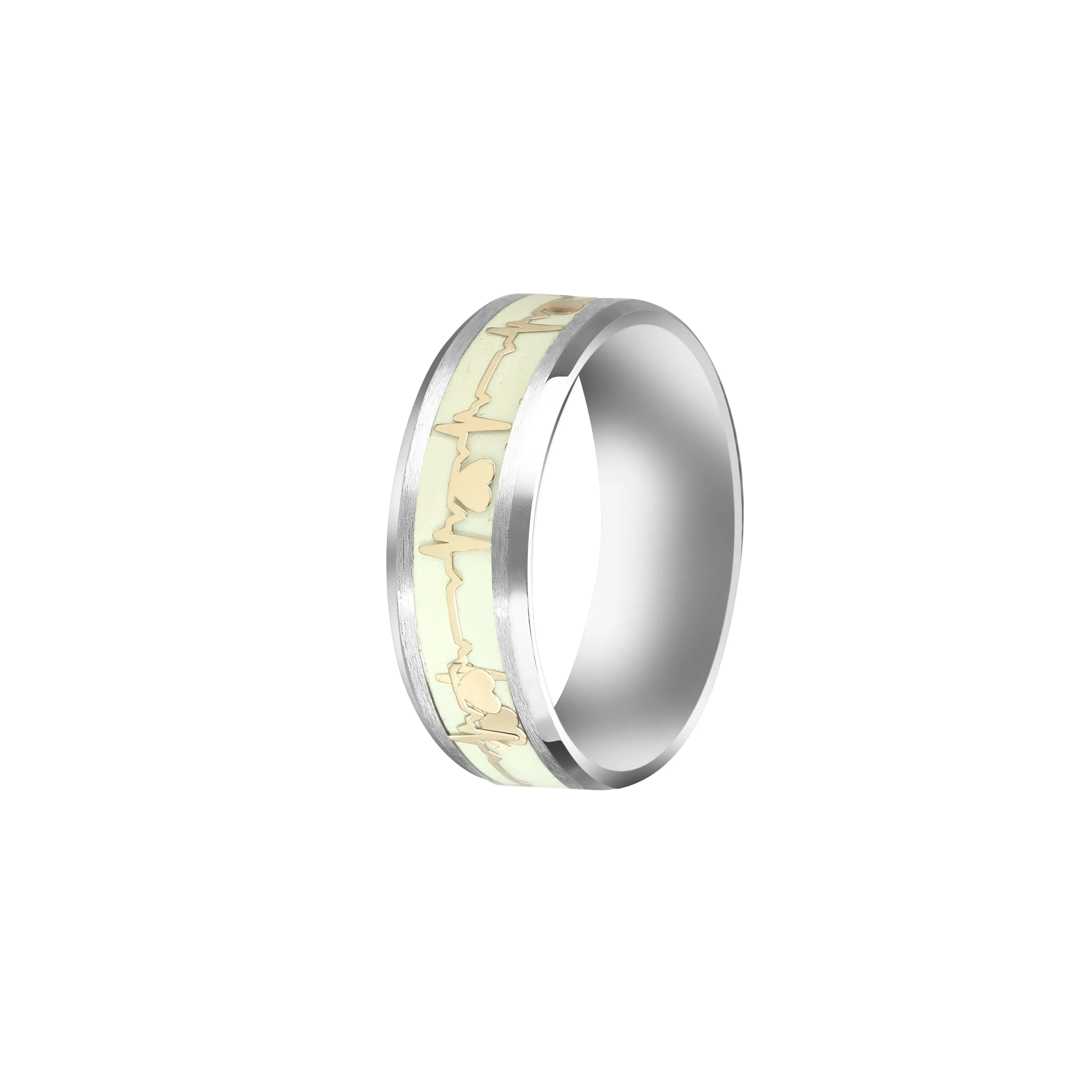 Attractive Golden Heartbeat Design Finger Ring For Men & Boy I (Size : 17 To 21)