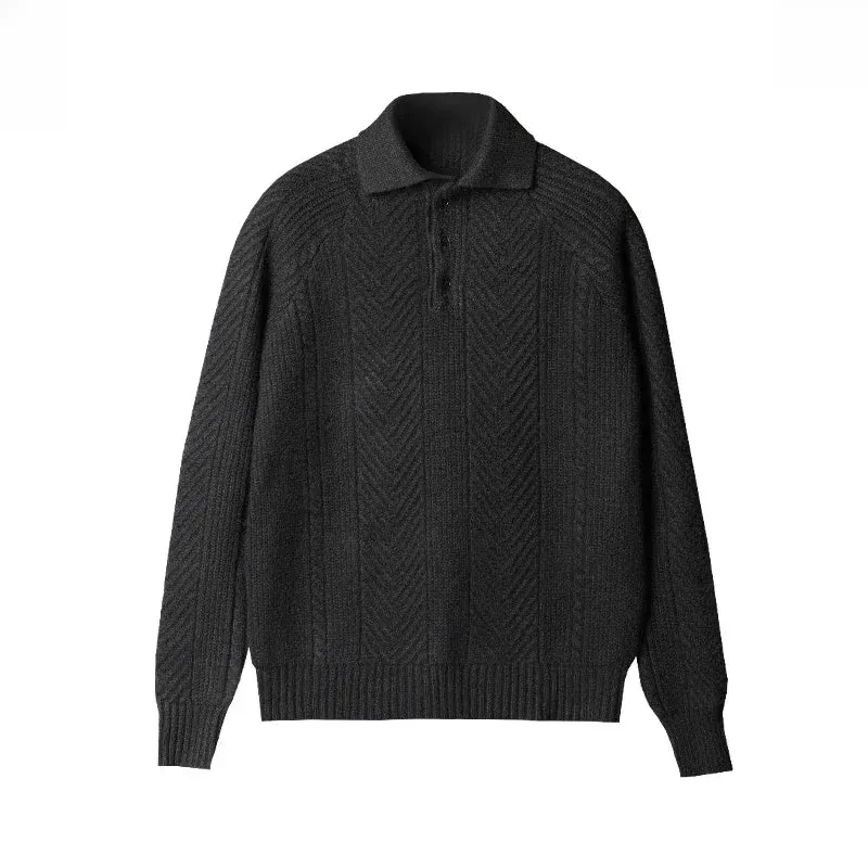 Autumn lapel regular fit sweater