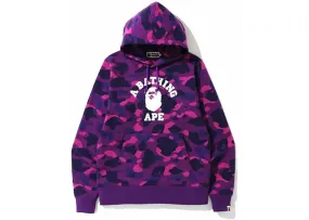 BAPE “Color Camo College” Pullover Hoodie Purple