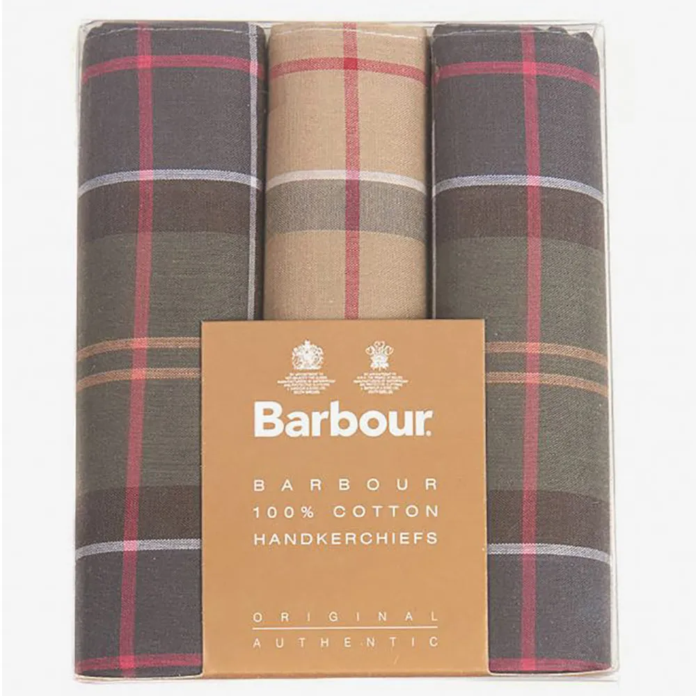 Barbour Handkerchief Gift Box Set in Tartan Assortment 1