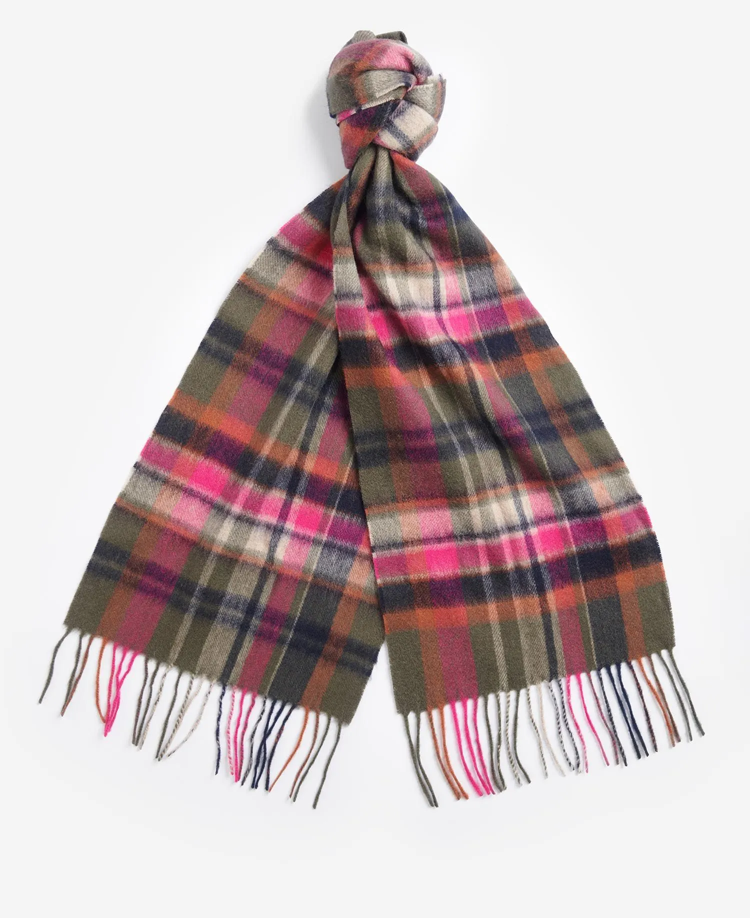 Barbour Vintage Winter Scarf Pink Dahlia LSC0109