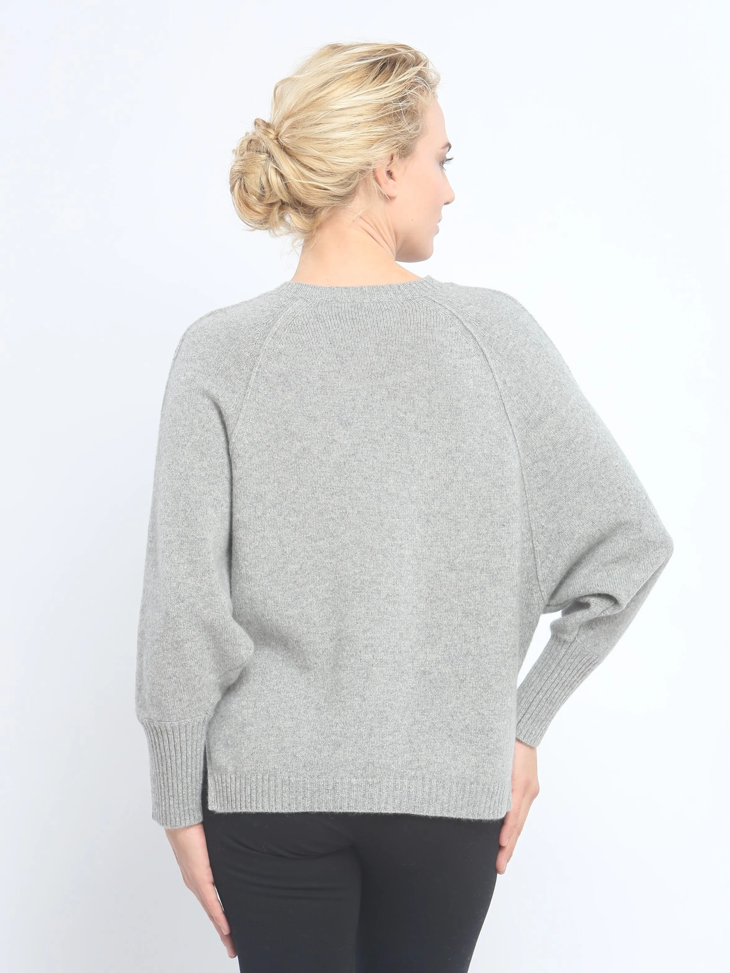 Batwing Pocket V Neck In Cashmere