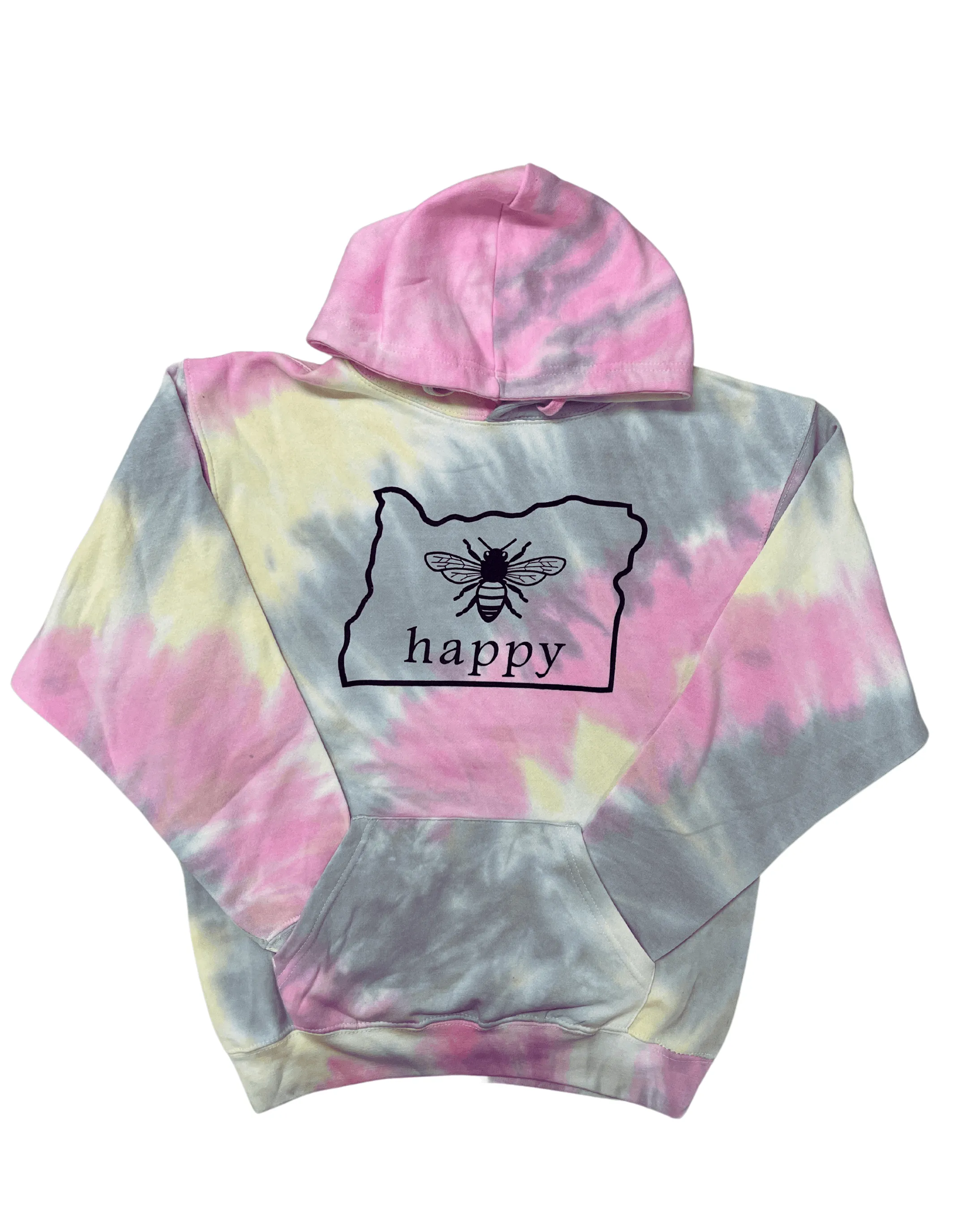 Bee Happy Tie Dye Hood