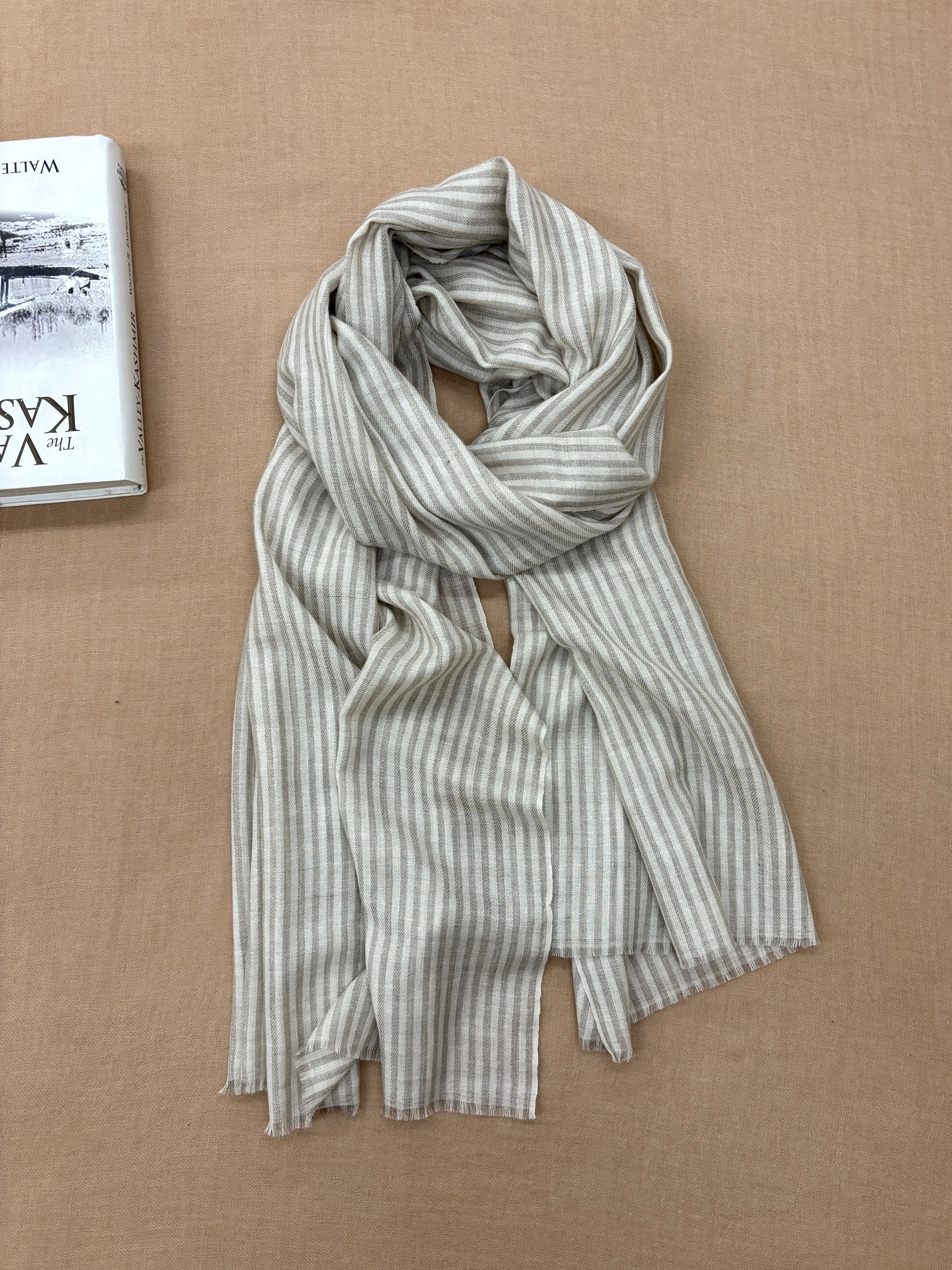 Beige Ivory Classic Cashmere Wrap