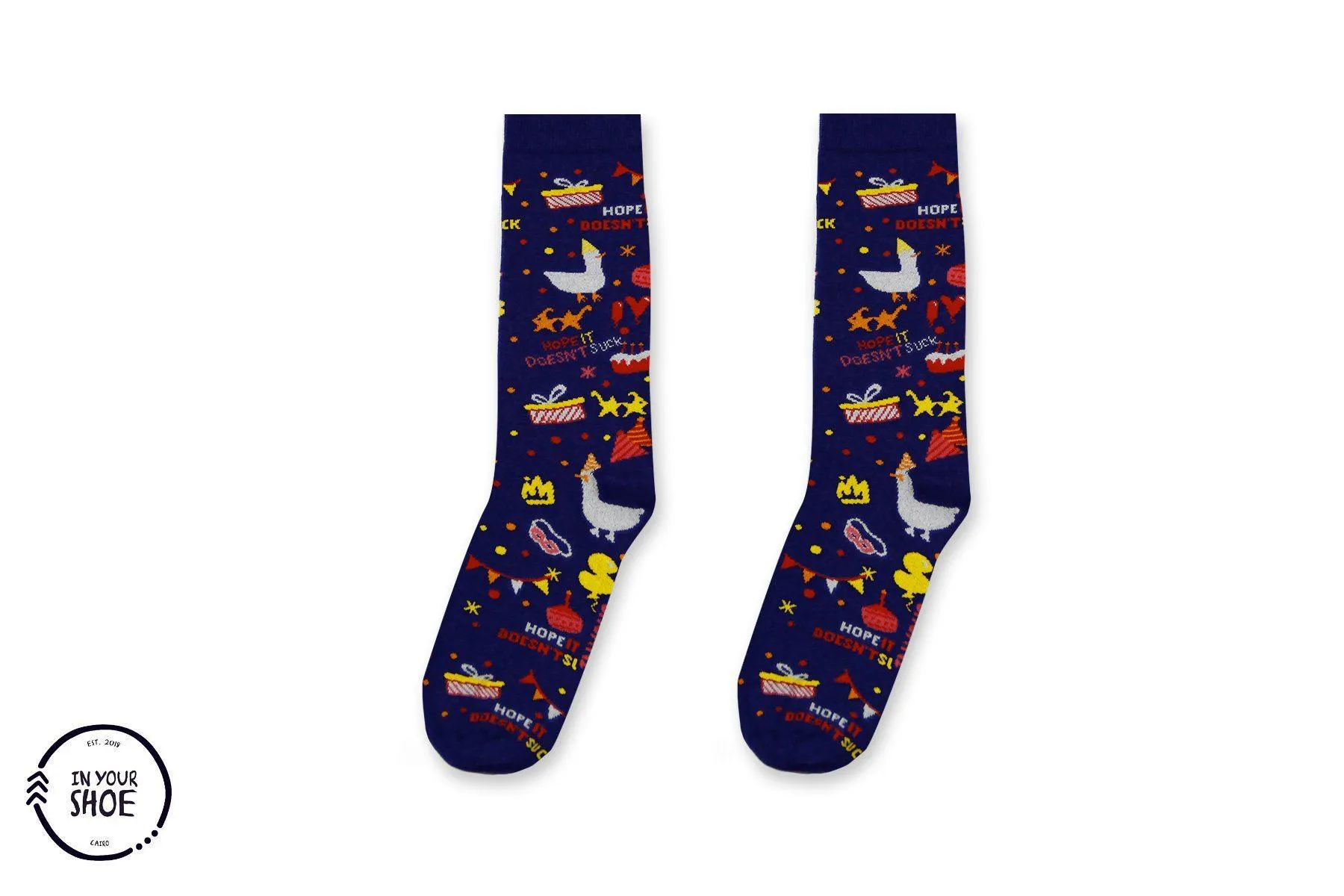 Birthday Duck Neck Socks