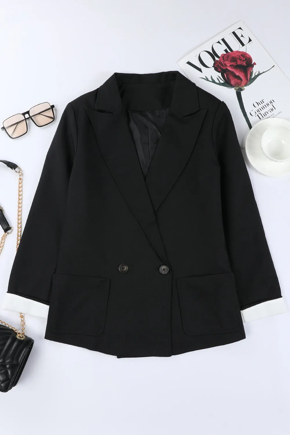 Black and Beige Women's Blazer