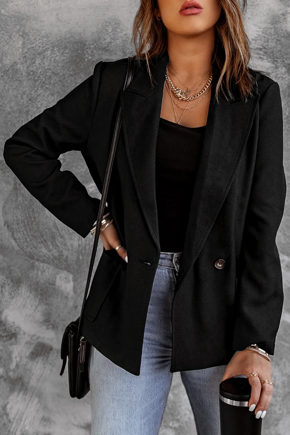 Black and Beige Women's Blazer