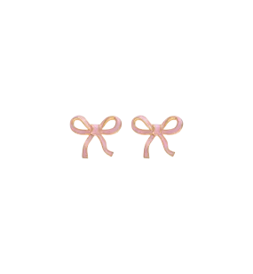 Blush Ribbon Stud Earrings