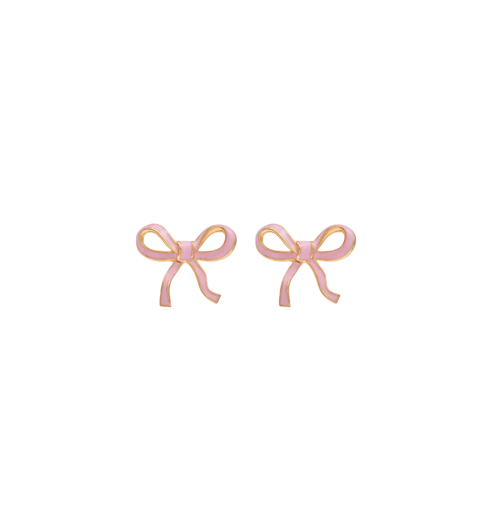 Blush Ribbon Stud Earrings