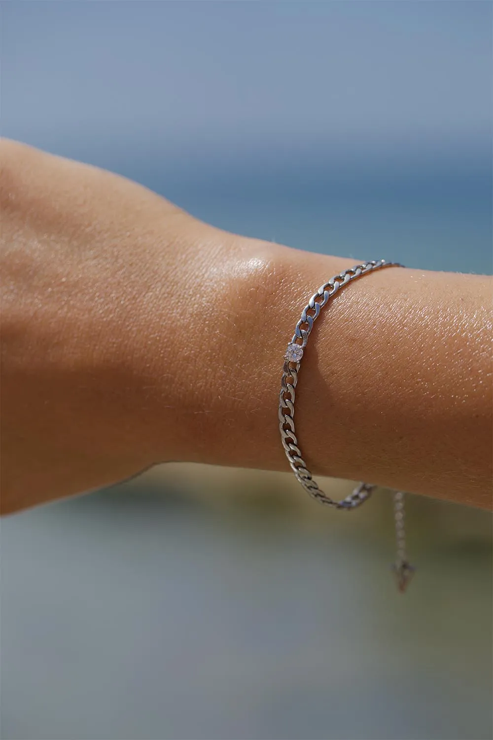 Brilliant Curb Bracelet Silver