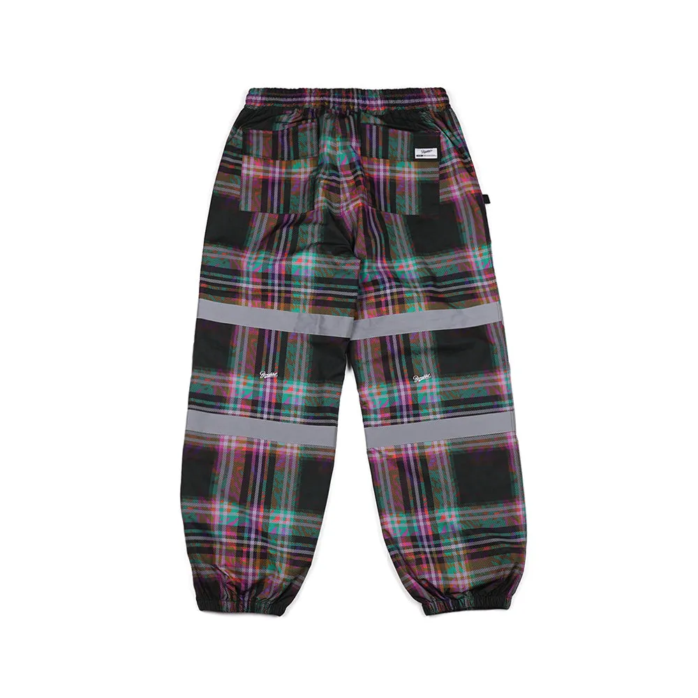 BSR POT-X REFLECTIVE JOGGER PANTS PURPLE CHECK