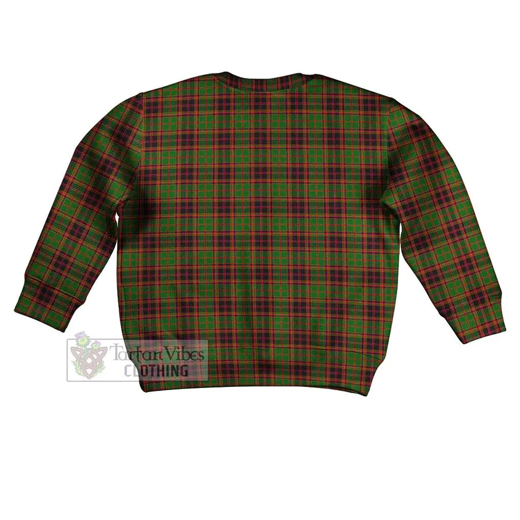 Buchan Tartan Kid Ugly Sweater with Family Crest