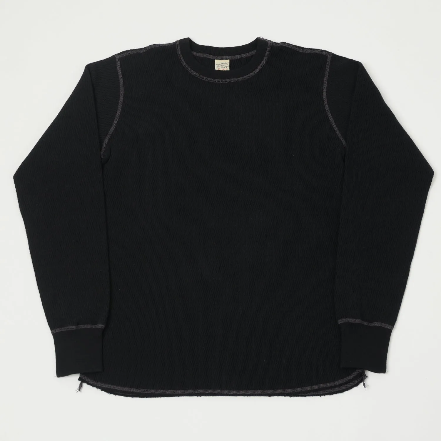 Buzz Rickson's L/S Thermal Tee Shirt - Black