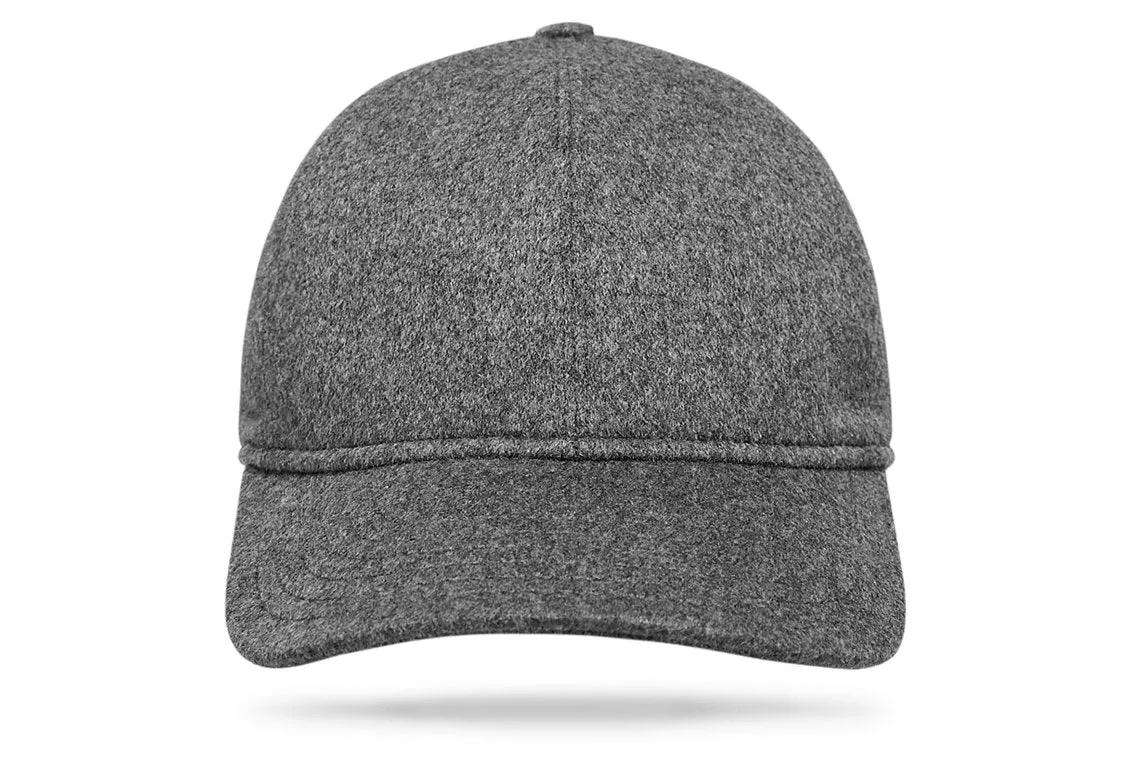 Cashmere Baseball Cap - Heather Grey - W