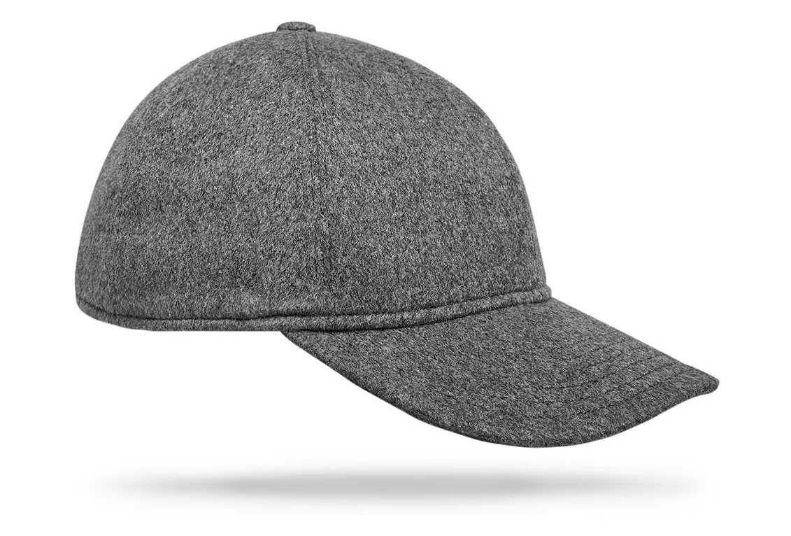 Cashmere Baseball Cap - Heather Grey - W