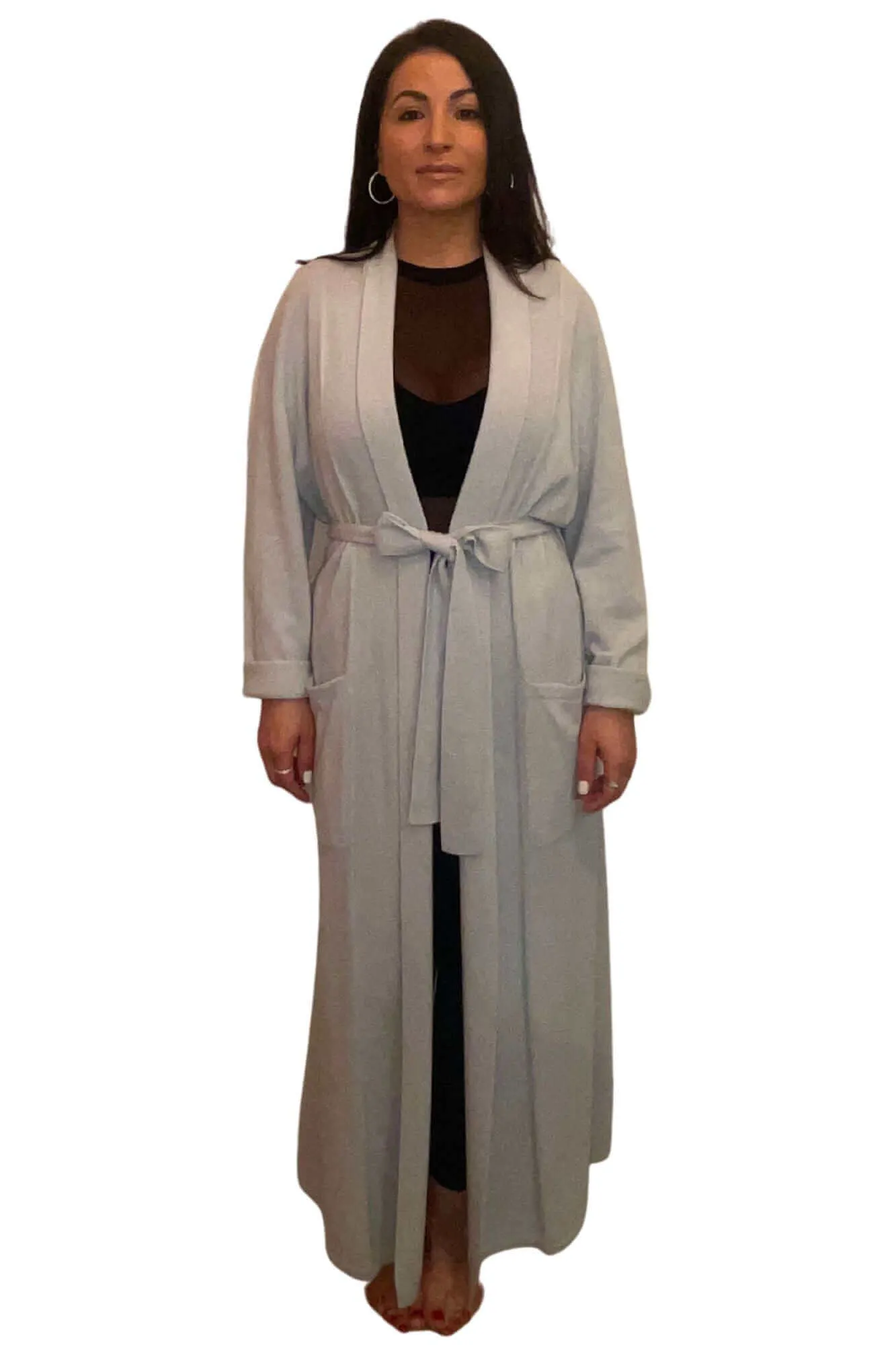 Cashmere Long Wrap Robe