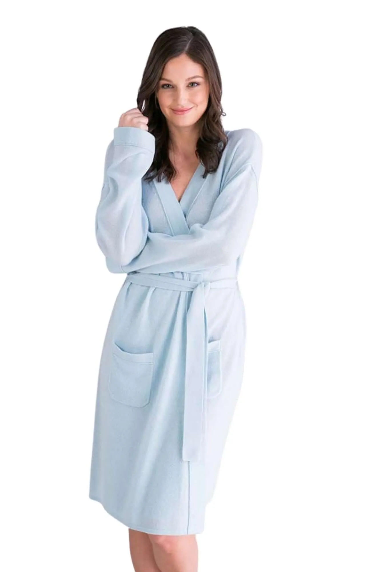 Cashmere Long Wrap Robe