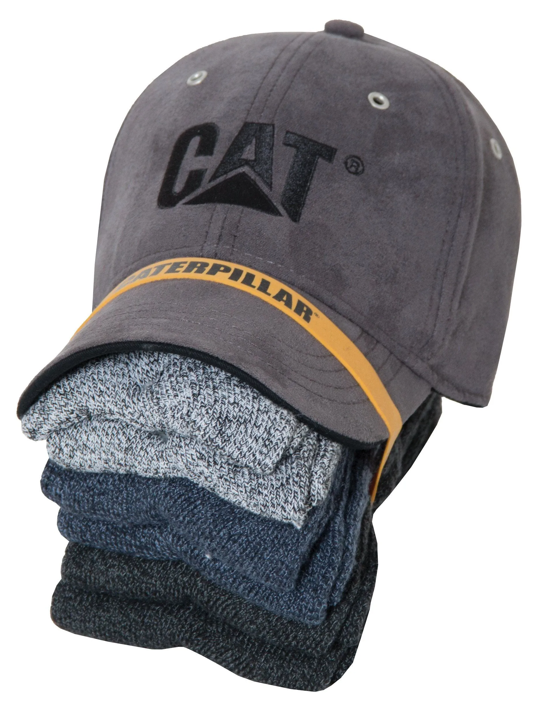 Caterpillar Baseball Cap and 6-pair Sock Bundle