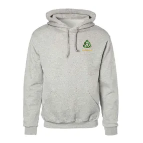 Celtic Trinity Knot Embroidered Personalized Hoodie- Gray