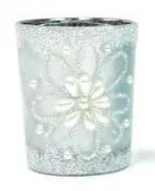 Christmas Candle Votives with Glitter (1ct)