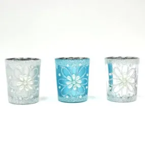 Christmas Candle Votives with Glitter (1ct)