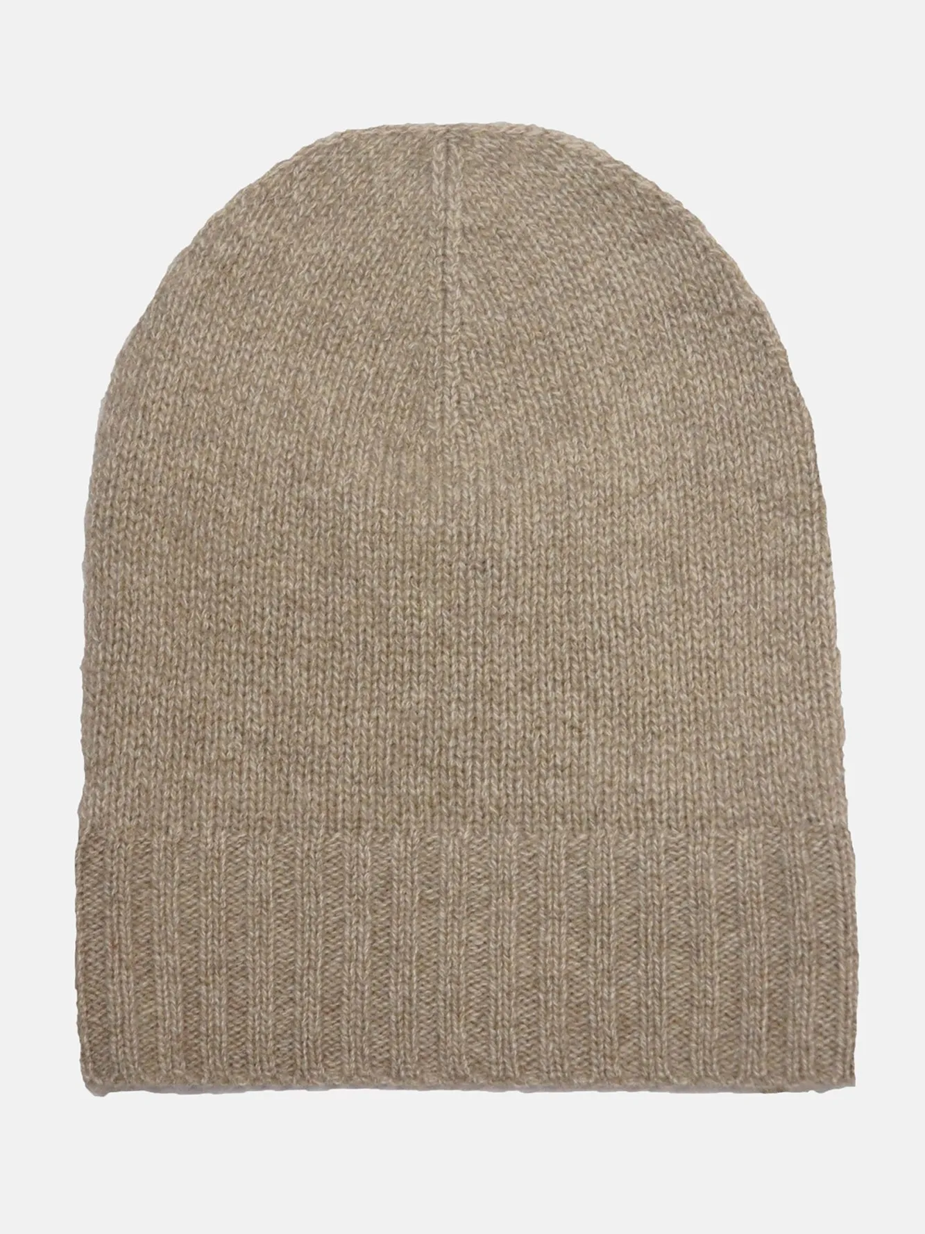 Classic Cashmere Slouchy Beanie- Taupe