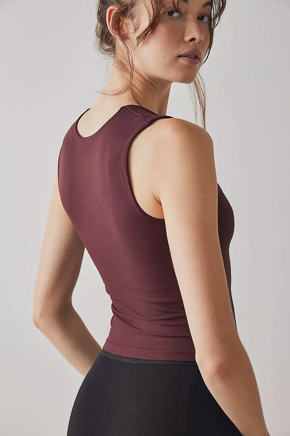 Clean Lines Muscle Cami Chocolate Merlot