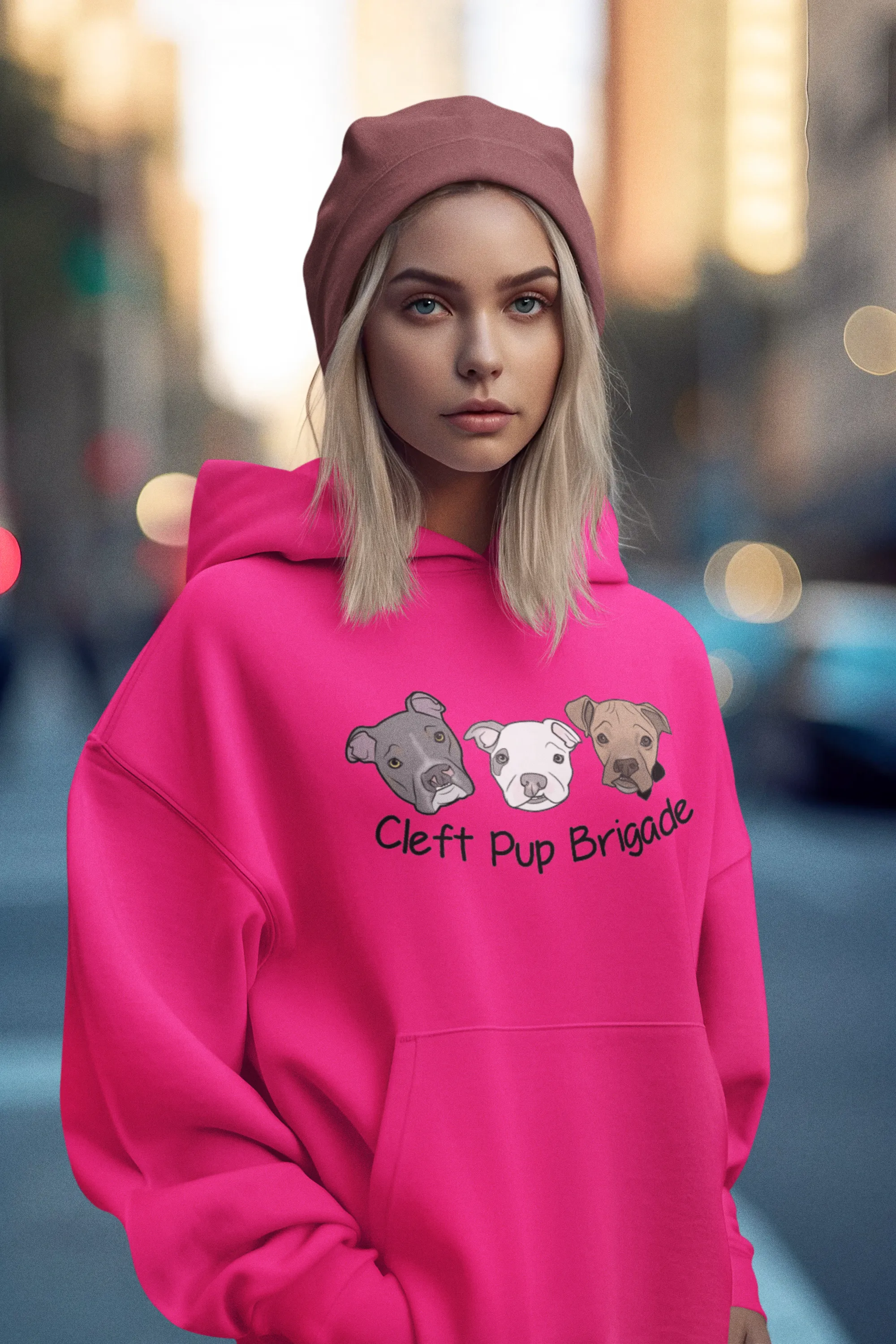 Cleft Pup Brigade Pullover Hoodie (Available in Several colors)